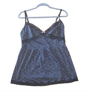 Dolce & Gabbana Black and White Dot Lace Slip